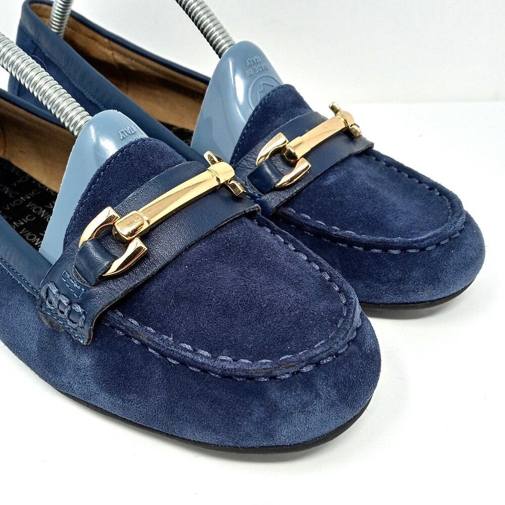 Vionic Kenya Suede Loafers Women's Size 7.5 Horsebit Orthotic Driving Shoes - Picture 3 of 10